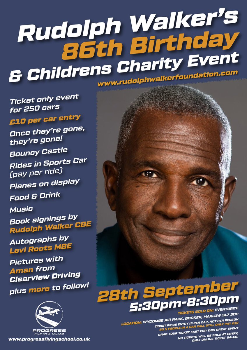 Rudolph Walker CBE (@rudolphwalkerda) on Twitter photo Come & join me to celebrate my birthday, have a great family evening out & raise money for a good cause <a href="/RWFoundation_/">Rudolph Walker DA</a>
I all also be joined by <a href="/levirootsmusic/">Levi Roots</a>
Book here eventbrite.com/e/rudolph-walk…
#family #birthday #charity #party Come & join me to celebrate my birthday, have a great family evening out & raise money for a good cause <a href="/RWFoundation_/">Rudolph Walker DA</a>
I all also be joined by <a href="/levirootsmusic/">Levi Roots</a>
Book here eventbrite.com/e/rudolph-walk…
#family #birthday #charity #party