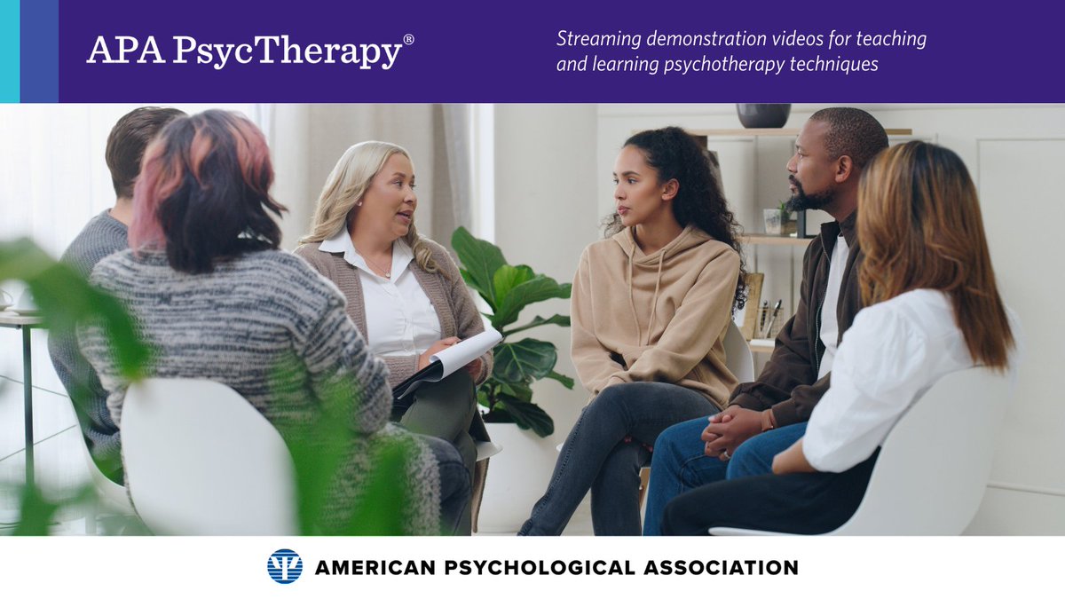 APA_Databases's tweet image. Now available in APA #PsycTherapy: 11 all-new streaming videos demonstrating the latest therapeutic approaches on anger, #empathy, agency, and more. Learn more here: bit.ly/4m2sPZF