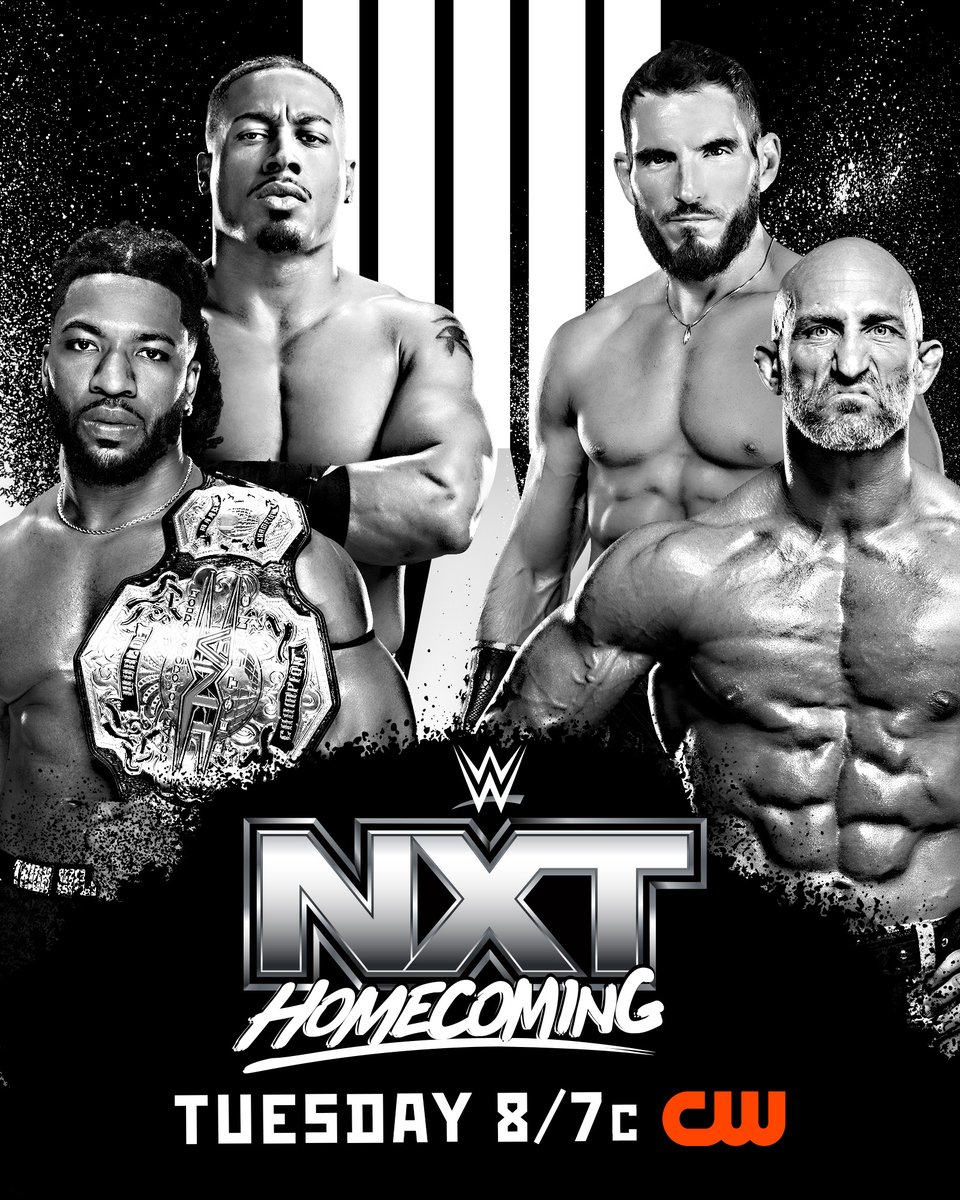 WWENXT's tweet photo. Two generations of #WWENXT. 

Trick Melo Gang and #DIY will square off in a Tag Team Match NEXT WEEK at #NXTHomecoming! 🙌

📺 8ET/7CT on @TheCW https://t.co/4QxZrvfISR