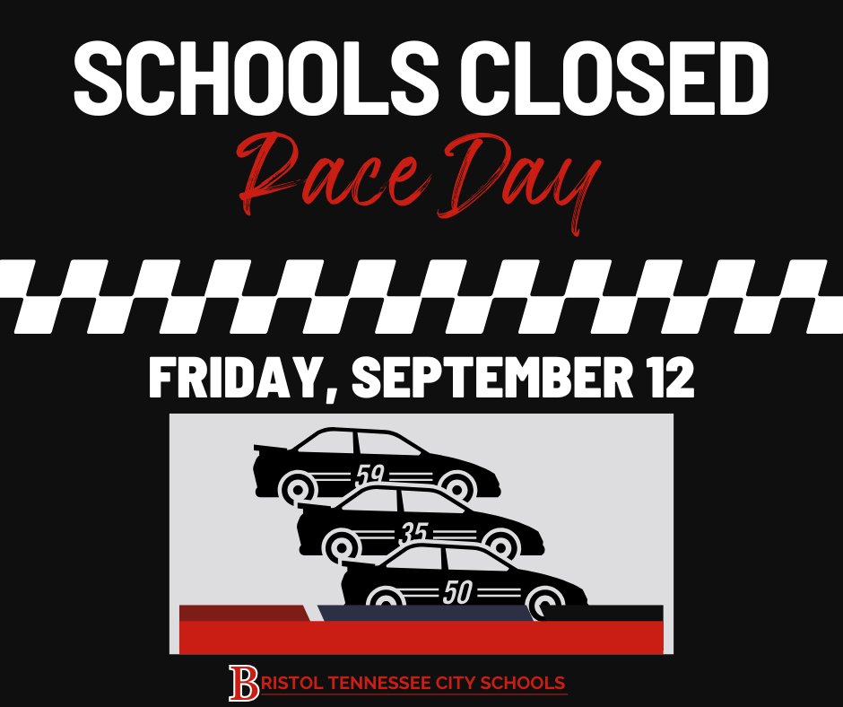 All BTCS schools will be closed tomorrow, Friday, September 12, for Fall Race Day. Enjoy your long weekend!