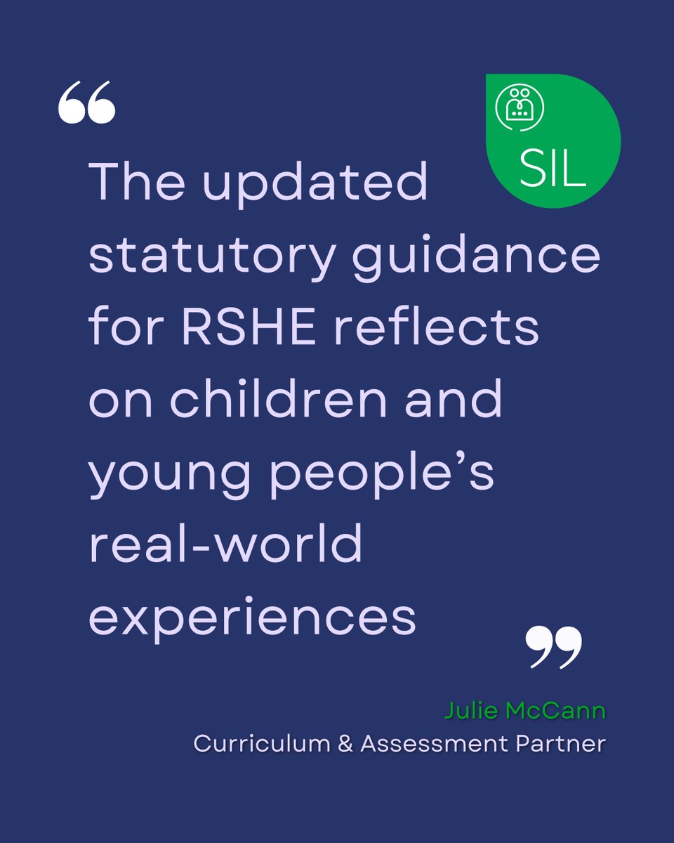 #BLOG | With <a href="/educationgovuk/">Department for Education</a> updating the statutory guidance for Relationships, Sex and Health Education (RSHE) during the summer term - Julie McCann <a href="/SIL_EduSupport/">SIL Curriculum and Assessment Team</a> shares how leaders can reflect, plan &amp; prepare ahead of next year’s implementation.

🌐 sil-ltd.co.uk/news/updated-r…
