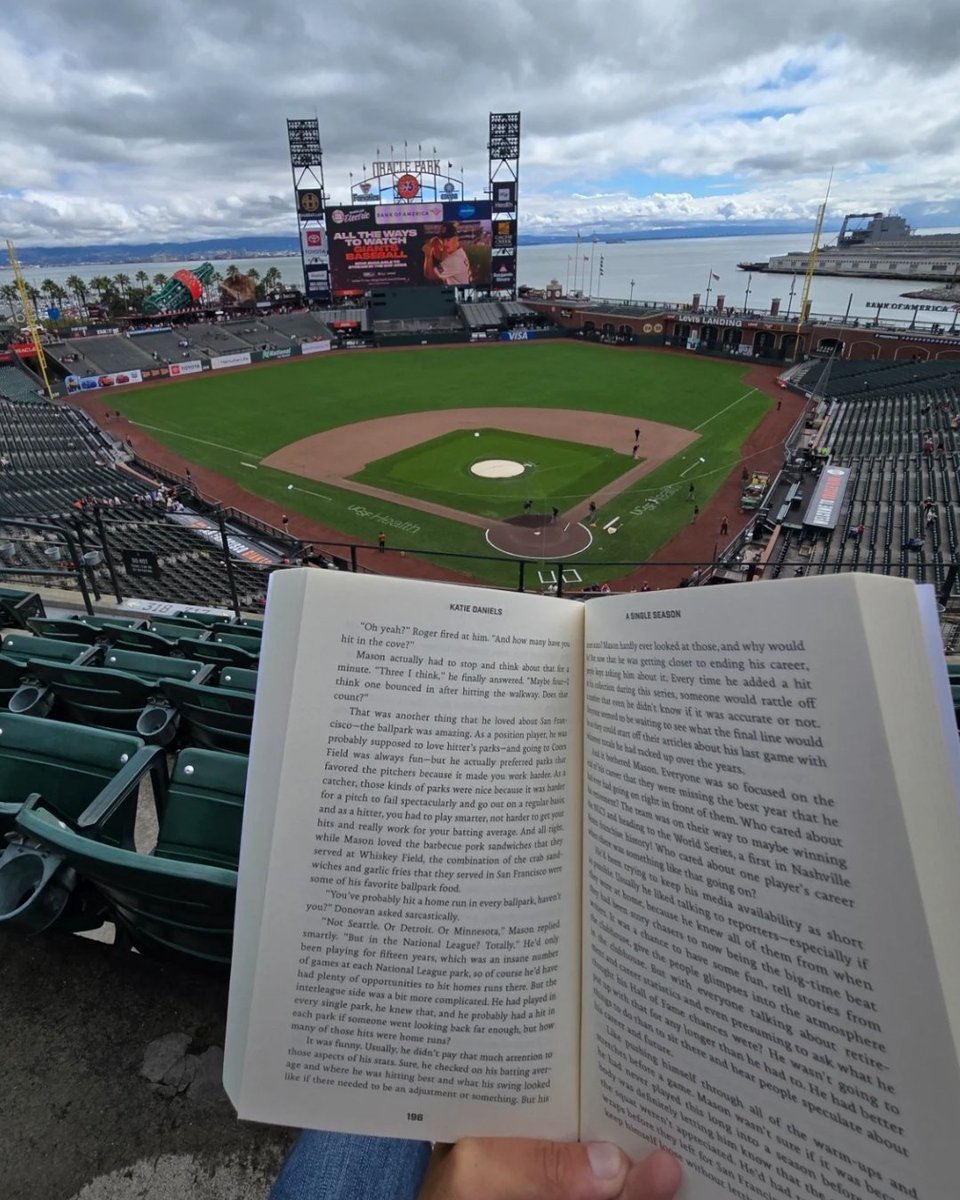 kadwriter12's tweet photo. Baseball Book Ball Park Tour stop #1! Not sure if the #sfgiants    are going to make the Post Season, but in my debut novel, they just might 😉 
#baseballbook #debutnovel #sportsromance #newrelease2025 https://t.co/1XBXtsLkiR