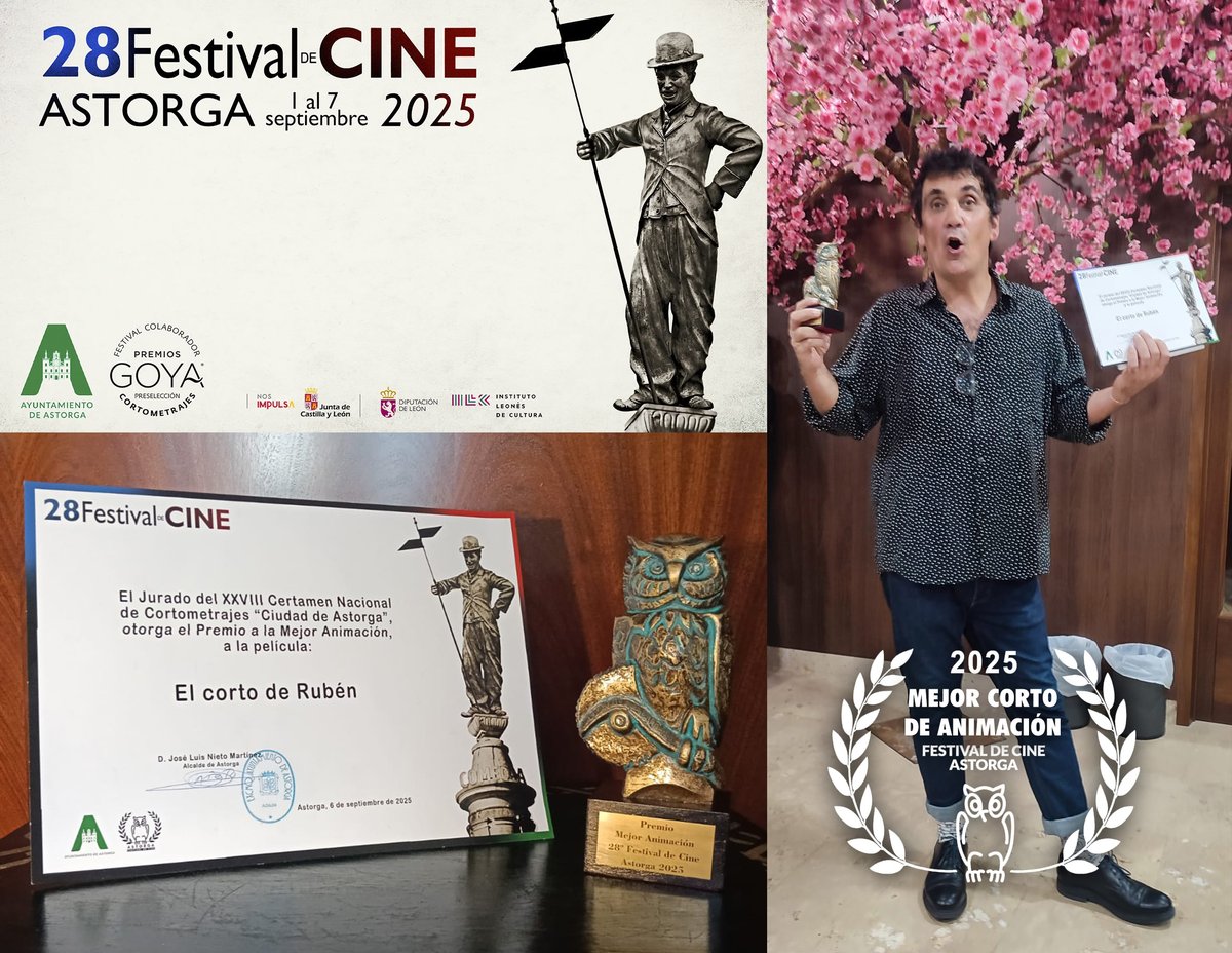 glowanimation's tweet image. &apos;EL CORTO DE RUBÉN&apos; ganó este fin de semana el Premio a #Mejor #corto de #animacion en el Festival de  Astorga. Julen Robles (gran director de producción en ficción) en este caso se pone delante de la cámara y detrás del personaje de Aitor con una interpretación única.
