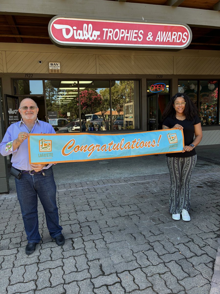 Celebrating 20 Years with the Lafayette Chamber!

For 20 years, Diablo Trophies &amp; Awards in Pleasant Hill has been a proud member of the Lafayette Chamber and a trusted partner in celebrating our community. 
🌐: diablotrophy.com