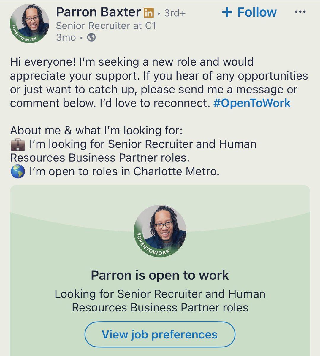 NC Democratic Party official Parron Baxter of Monroe, NC  celebrates the assassination of  Charlie Kirk - a Christian, father, and a great American. 

Looks like Baxter (Bastard) is looking for work as an HR recruiter. Let’s make sure his future employers know how unfit he is for