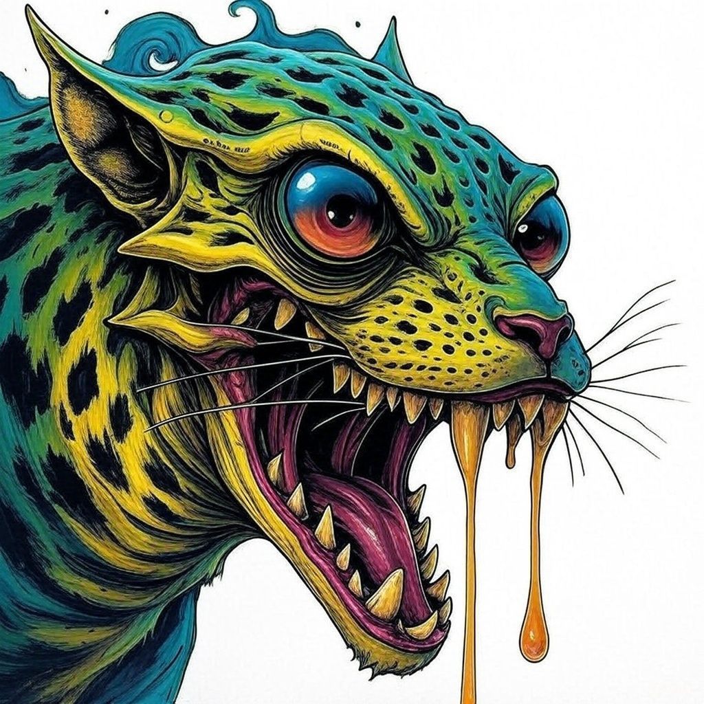_space_buddies's tweet photo. Felixx, the fantastical feline from the cosmic depths of Galaxy D9, can be found joyously lapping up pools of living matter after a live-resin storm in the nebula. #CosmicAdventure #GalacticCreatures #GalacticBudz https://t.co/yhBI9apD8C