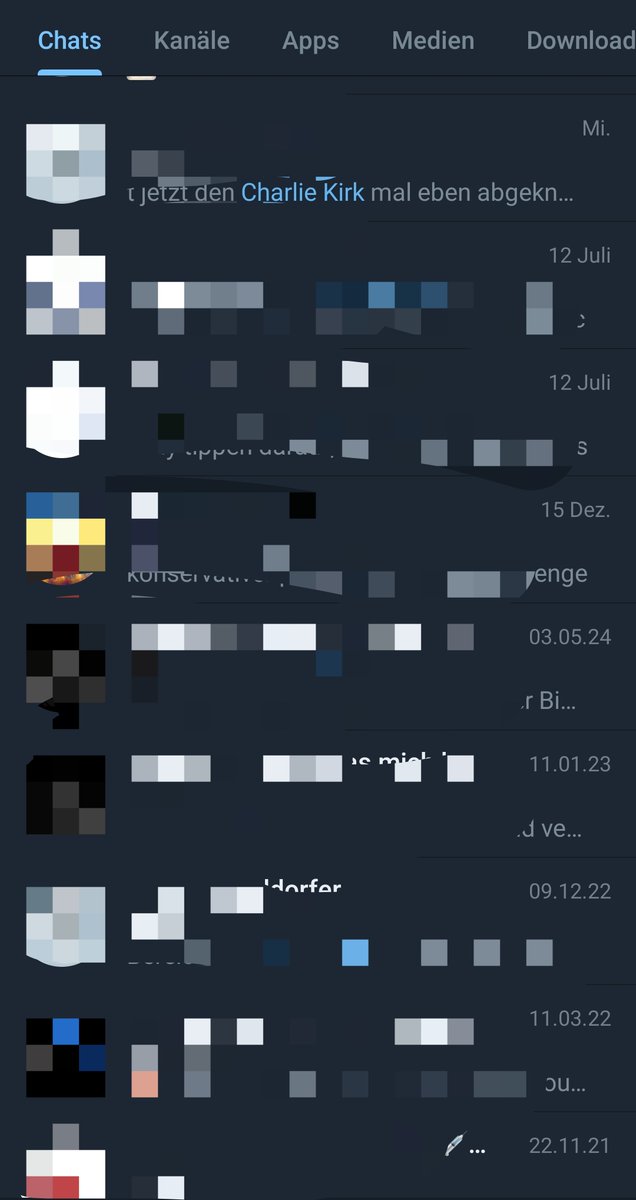 Zur Frage, wie sehr Schwurbler #Charlie #Kirk kannten - hier mein Schwurbler-TG-Account, der erst ab dem Attentat ihn wirklich kennt: