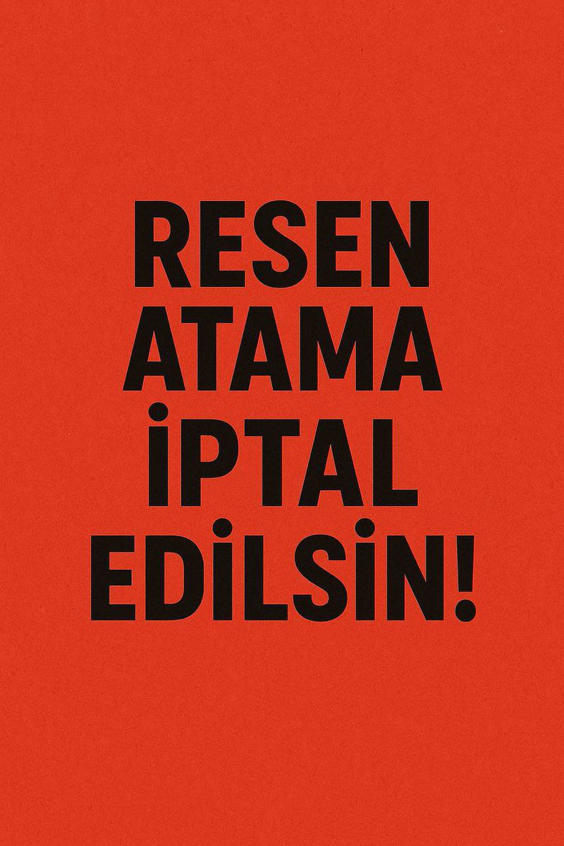 #ResenleKurbanEdildik
<a href="/Yusuf__Tekin/">Yusuf Tekin</a> <a href="/tcmeb/">Millî Eğitim Bakanlığı</a> <a href="/mebpersonel/">MEB Personel</a> <a href="/mebpgm/">Personel Genel Müdürlüğü</a>
Norm fazlası öğretmenler çalışmadan para alıyor mu? Hayır! Her biri görev başında, ders dışında da öğrencileri ve velileri için çalışıyor. Resen atama ile ailelerinden koparılmaları, emeğe saygısızlıktır.