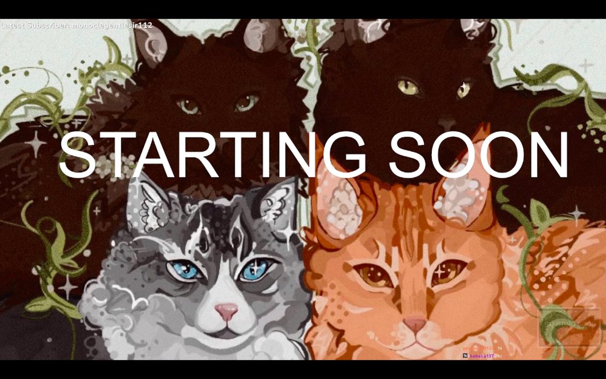 Niki’s new starting soon screen🙏🙏💗💗💗