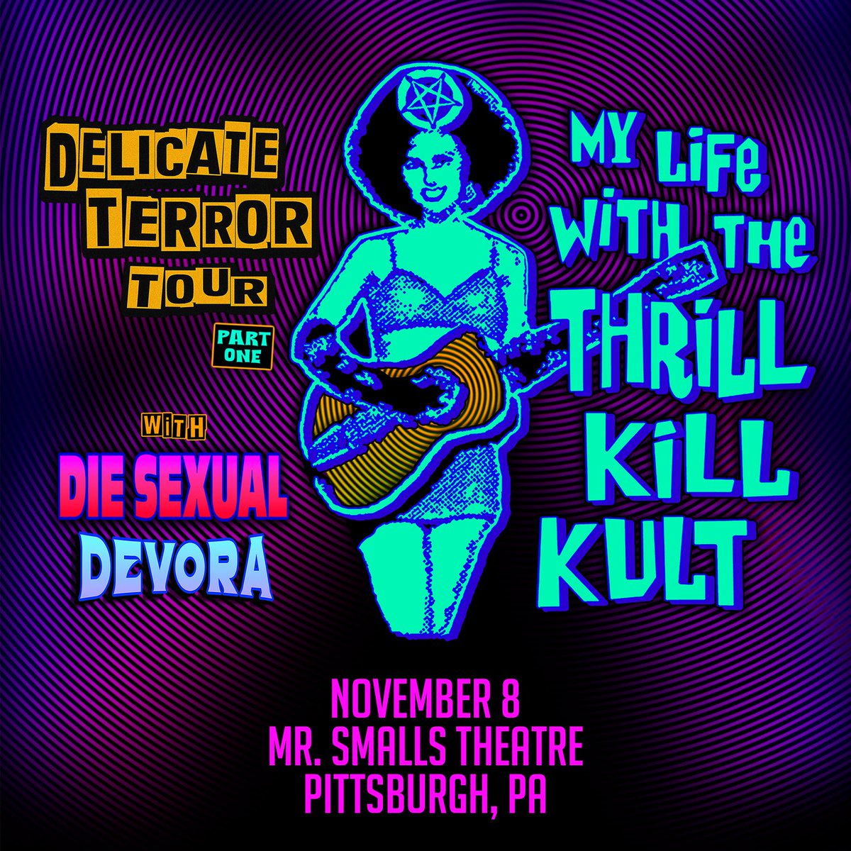 opusoneprod's tweet image. 📣🗓 Show Reminder 🗓📣

Pittsburgh, we are just two months away from hosting the Delicate Terror Tour: Part One at Mr. Smalls Theatre. Grab your tickets now!

11/08 | #MYLIFEWITHTHETHRILLKILLKULT Delicate Terror Tour Part One with @diesexxxual and #Devora | @MrSmallsTheatre