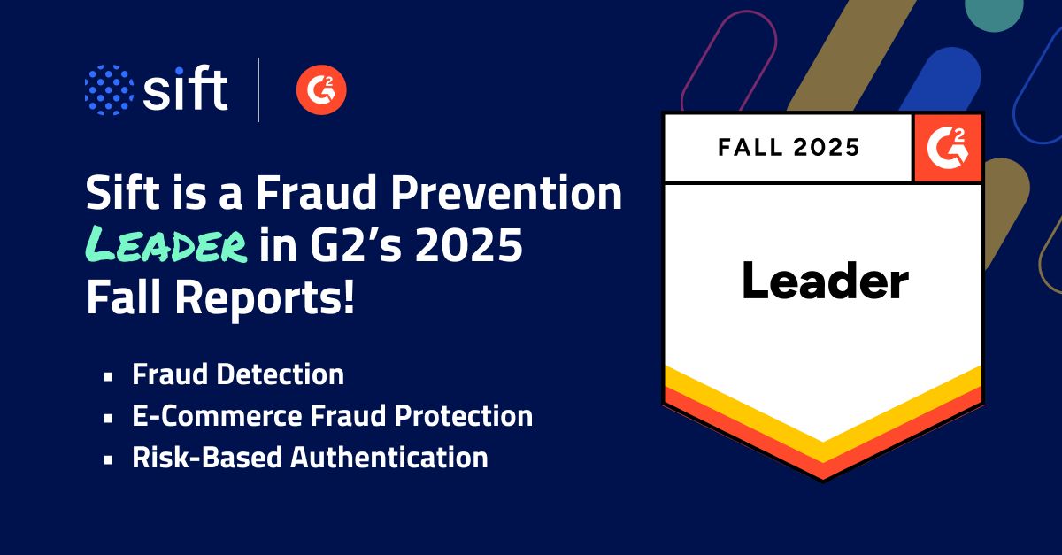 GetSift's tweet image. The G2 Fall 2025 Reports are now live, and we’re proud to share that Sift is once again a leader. This season, we are #1 in all fraud prevention categories. Big thanks to all our customers for your trust, feedback, and partnership. #FraudPrevention #G2 #G2Reports