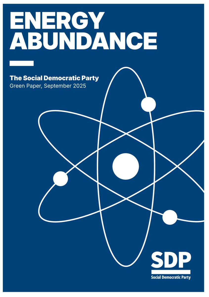 I am most of the way through this staggering <a href="/SDPhq/">Social Democratic Party</a> report. I use the word 'staggering' deliberately. My mind is blown. For instance, they calculate that the UK economy would be THREE TRILLION POUNDS LARGER than it is today if energy costs had remained at 2005 levels. In other