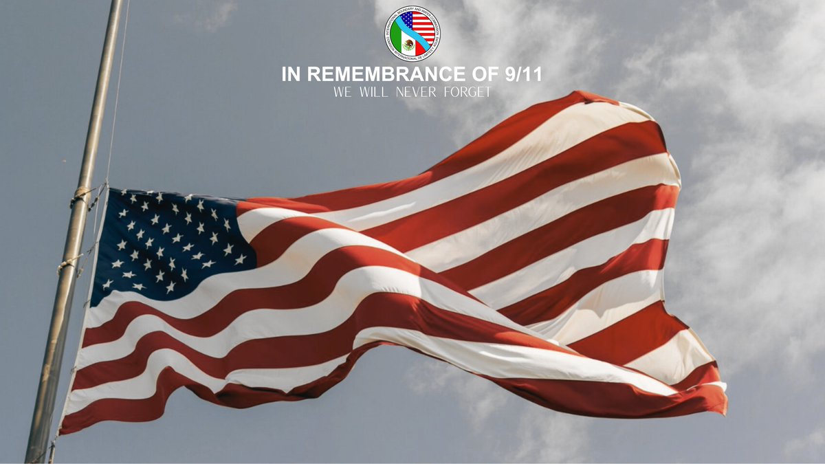 usibwc's tweet image. 🇺🇸 Today, we remember and honor the lives lost on September 11, 2001.

We will never forget the courage, unity, and resilience shown in the face of tragedy.

As directed by President Trump, flags are also flown at half-staff in memory of Charlie Kirk.