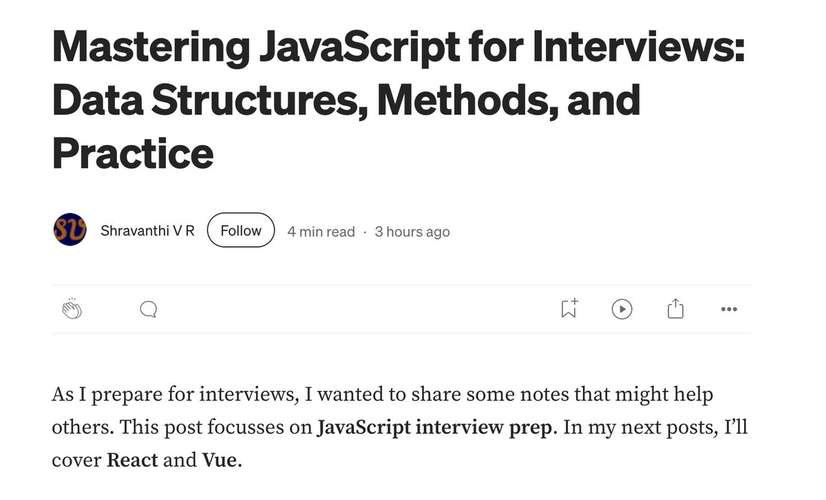 NodeSource's tweet image. Mastering JavaScript for Interviews: Data Structures, Methods, and Practice. 

Check out this guide and learn:
- core JS concepts (hoisting, closures, prototypal inheritance)
- data structures (arrays, linked lists, trees, graphs)
- algorithms &amp;amp; patterns (two-pointers, debounce,…