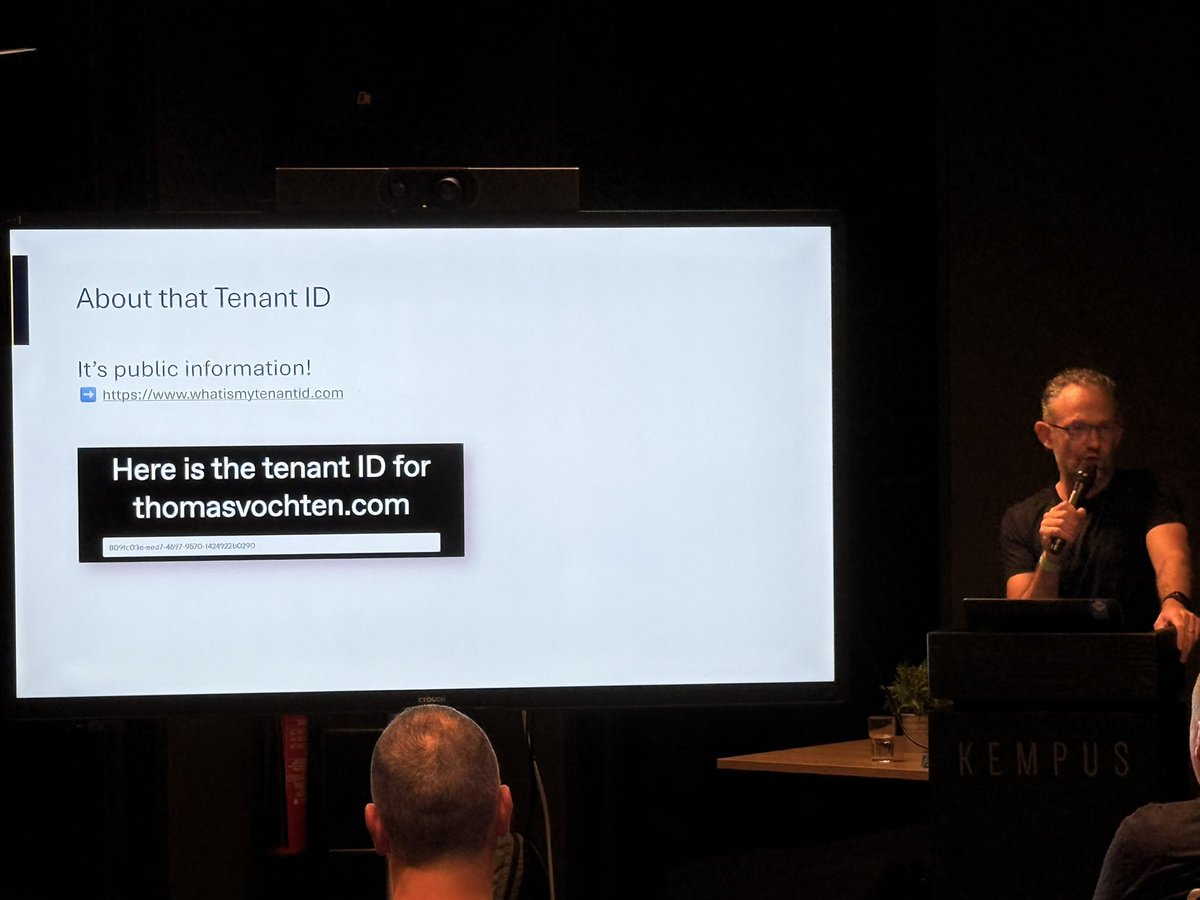 mc2mcbe's tweet image. In the last session of the evening Thomas Vochten is talking about Microsoft 365 tenant setup and creation

#MC2MC #MC2MCLive #Community #CommunityPower