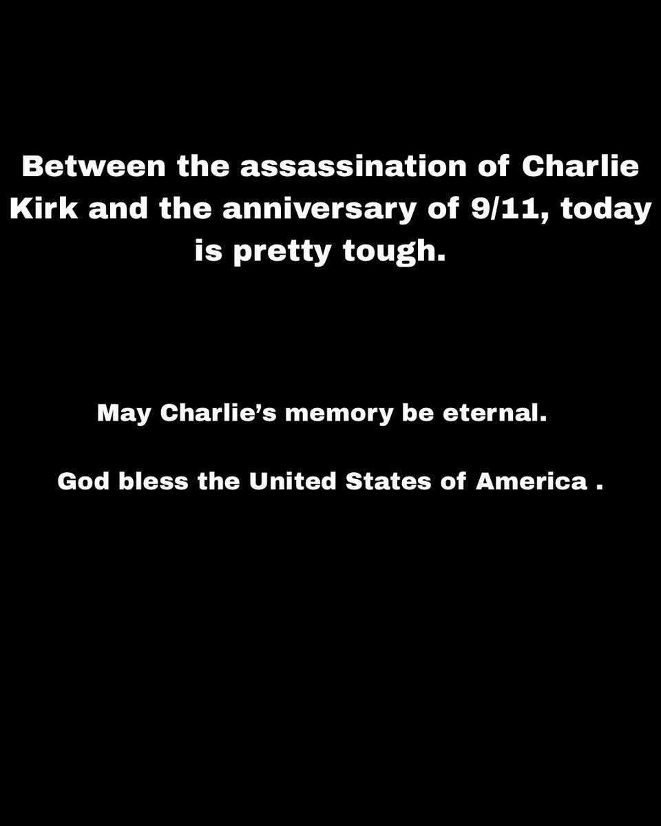 Armory1776's tweet photo. Tough day.  May Charlie’s memory be eternal.  And never forget 9/11.  God bless the United States of America. https://t.co/ALzxarqsci