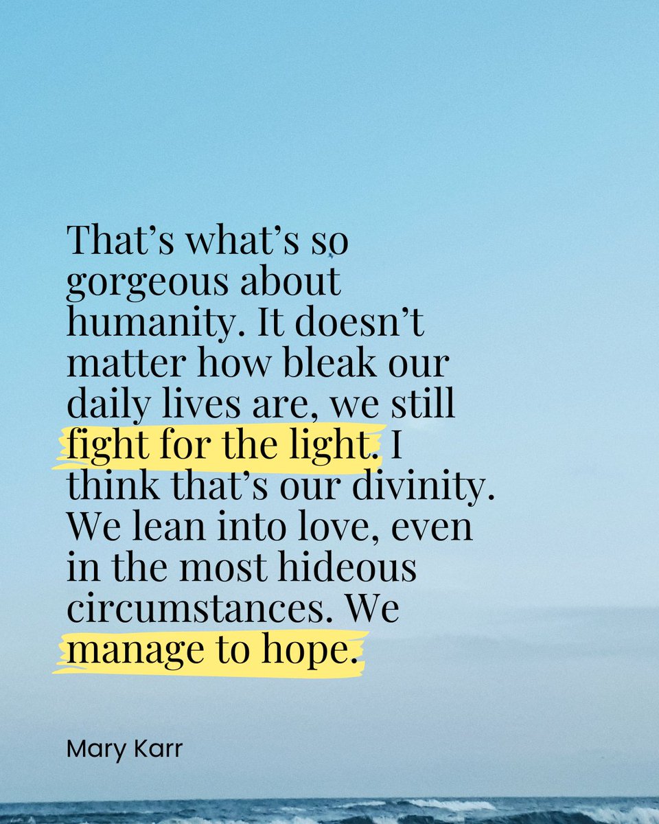 We always hold onto hope.