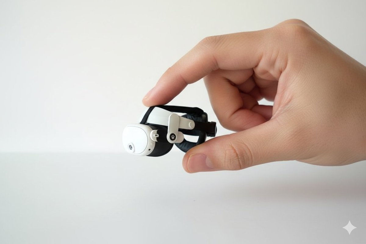 I did not know I needed a tiny Apple Vision Pro and Meta Quest keychain until now.