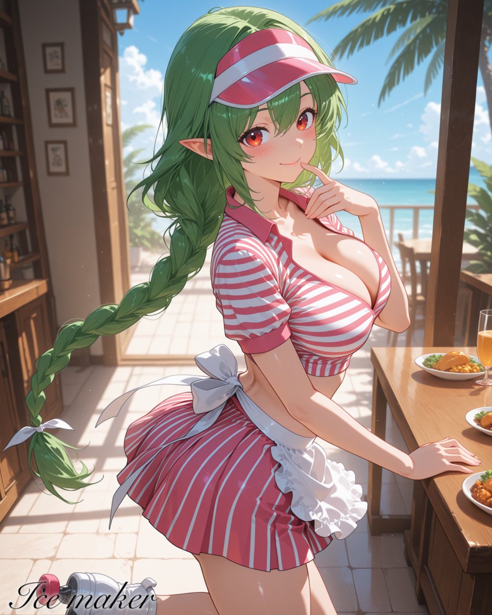 _ice_maker's tweet image. Ella Kaster helps a restaurant

#EllaKaster #icemakerOCs #animegirls #AIart