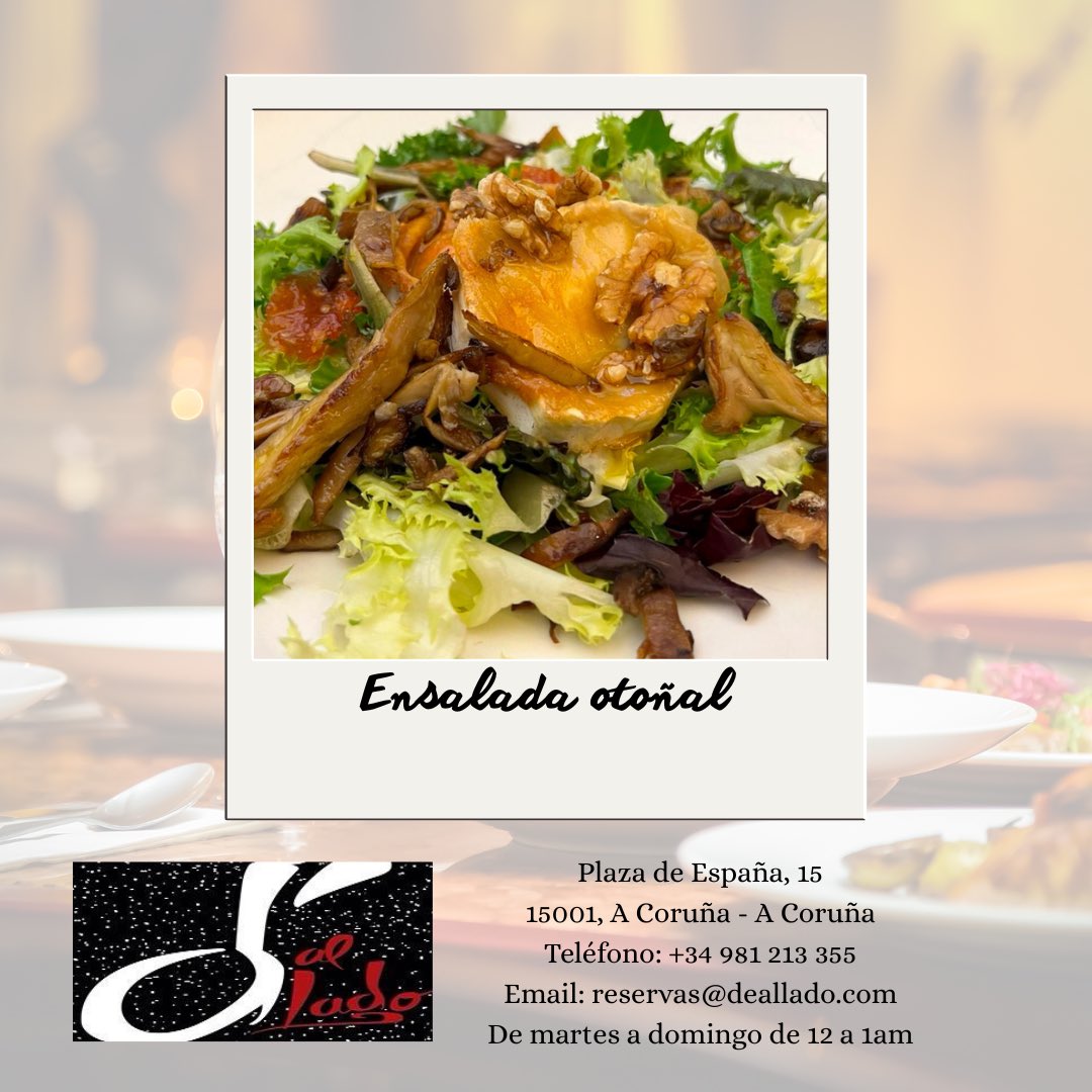 #colaboración #publicidad 

En estos días de tiempo otoñal… ¿qué tal una ensaladita? ¡Riquísima!

#orillamarsd #colaboracion #colaboraciones #tabernadeallado #lossociosganamos