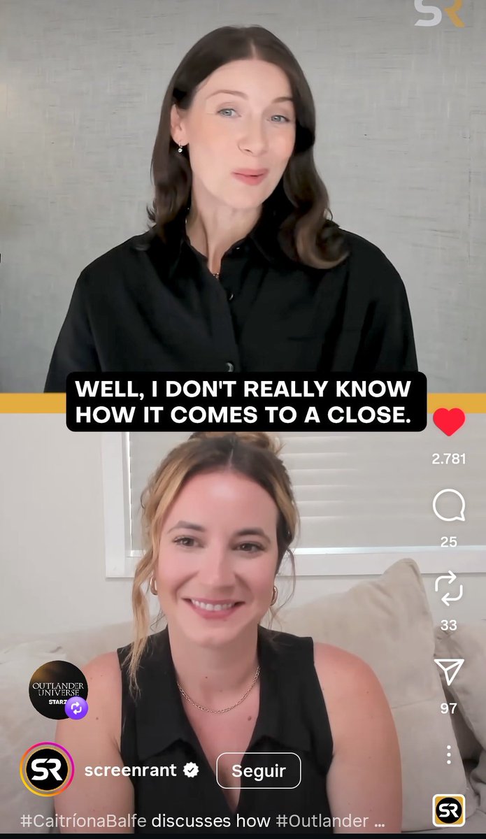 OutlanderSpain's tweet image. &quot;Realmente no sé cómo termina. Hemos grabado versiones... supongo. Y Matt decidirá en el momento de la edición cuál es el final&quot;

#CaitrionaBalfe sobre el final de #Outlander 👀 Para Screenrant