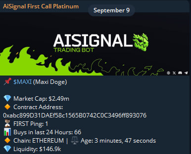 AISIG WIN
$MAXI 
FIRST MC: 2.49M
ATH: 41.77M
GAIN: (16x) 1600%

<a href="/AiSignalBot/">AI Signal bot | $AISig</a> <a href="/aibasebot/">AiBase</a> <a href="/dragonpro_ai/">dragonpro</a>