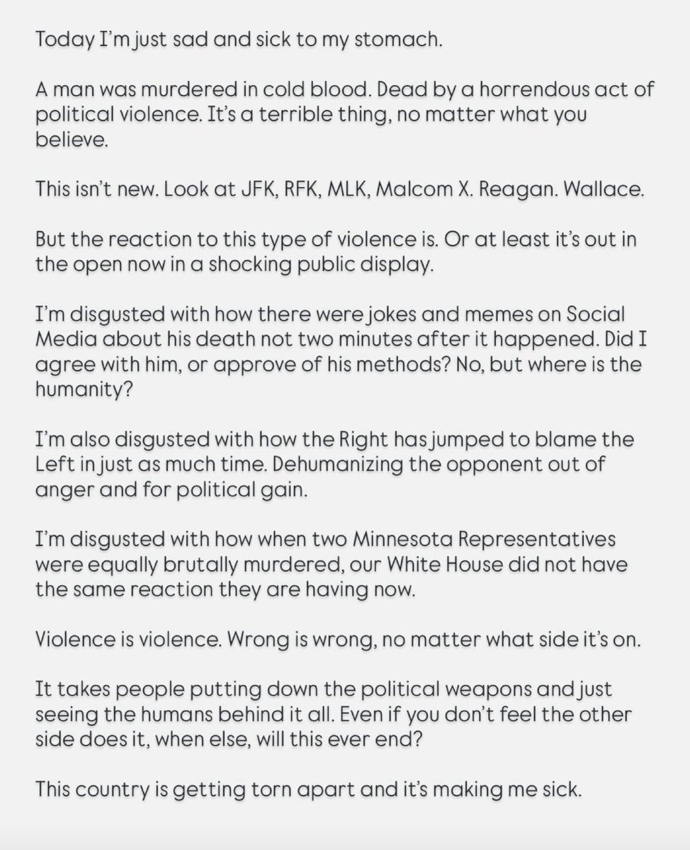 Felt compelled to write this. This country is being torn apart and it’s making me sick.