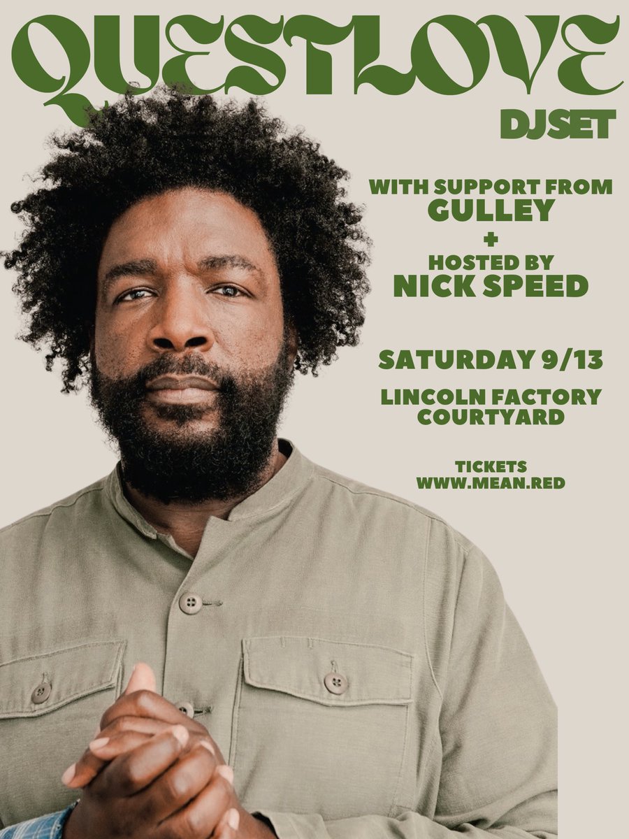 LORDGULLEY's tweet image. I’m wit @questlove this Saturday! 

Ticket Link Below 
tickets.venuepilot.com/e/questlove-dj…