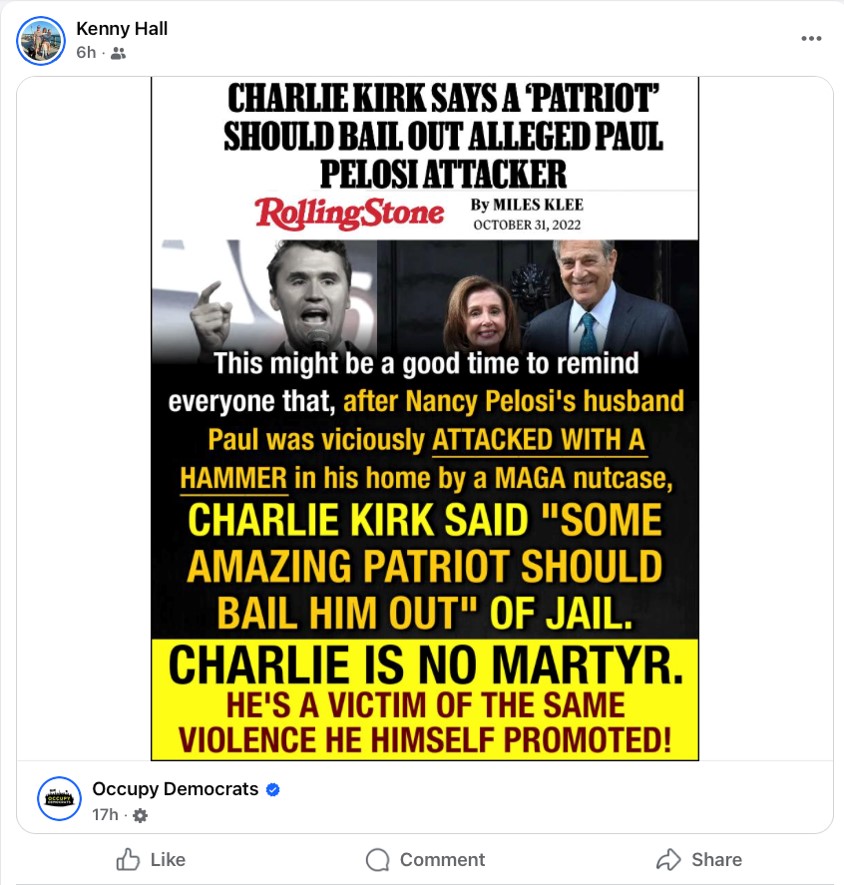 Another #RevolutionaryintheRanks

Introducing <a href="/USArmy/">U.S. Army</a> Capt. Kenny Hall (he/him), senior litigation counsel for <a href="/SCoE_CASCOM/">U.S. Army CASCOM</a> <a href="/FortLeeUSArmy/">U.S. Army Fort Lee</a>.

Apparently he believes being upset about the political assassination of Charlie Kirk makes you a fascist.