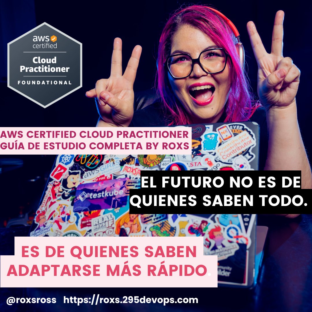🚀 Prepárate para conquistar la nube ☁️
Guía + exámenes + recursos para AWS Cloud Practitioner (CLF-C02)

👉 github.com/roxsross/aws-c…

✨ Gratis, en español y súper completa.
⭐️ No olvides darle una estrella

#AWS #Cloud #DevOps #OnFire
