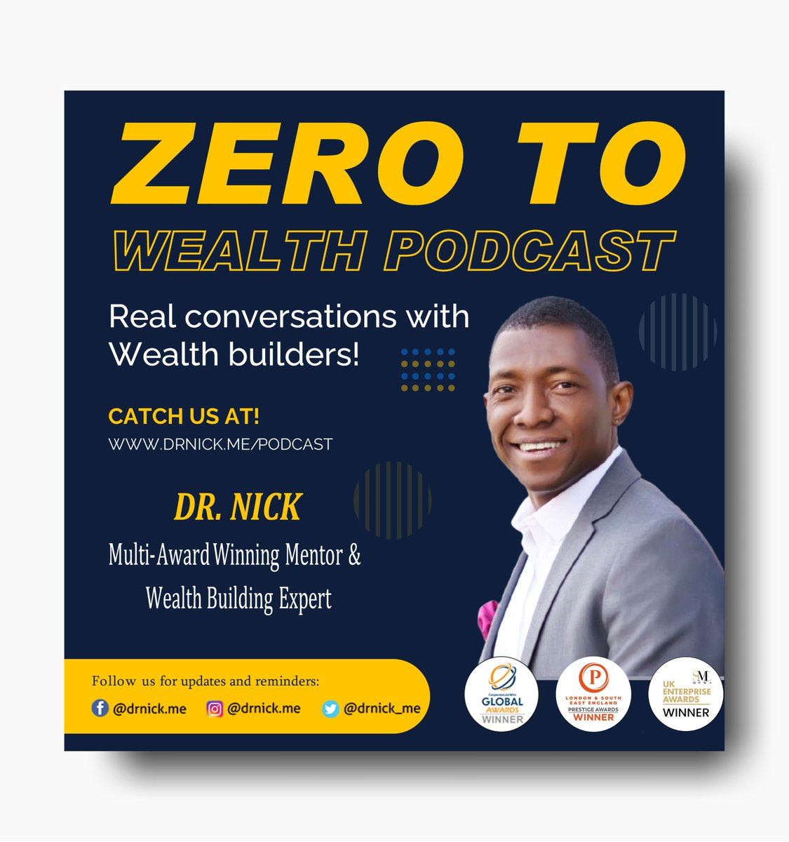 visionary_az's tweet photo. A wonderful project has been completed. I designed this graphic for Dr. Nick's 'Zero To Wealth Podcast'. If you are looking for a creative designer for your business, feel free to message me.
#designer #graphicdesign #freelancer #digitalmarketing https://t.co/LCE5tbO95M