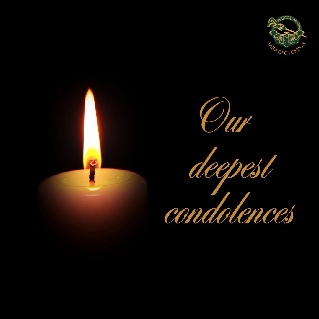 Tara GFC extends our heartfelt condolences to Martin Lennon on the passing of his beloved wife, Katherine (Watford &amp; formerly Dunmore, Co. Galway)🕊️

At this difficult time, our thoughts &amp; prayers are with Martin &amp; his family 🙏🏽

May Katherine’s gentle soul rest in peace 🤍