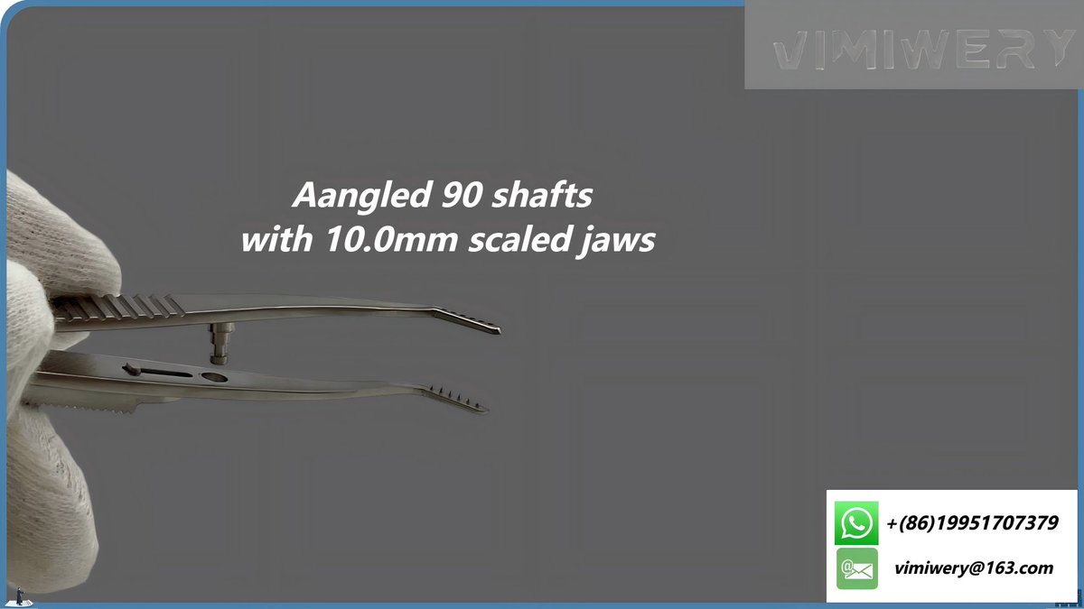 vimimery's tweet image. Strabismus Forceps Jameson Muscle Forceps—Weprovides professional #ophthalmic #surgical #instruments. Angled 90° shafts with 10.0mm scaled jaws; 1mm teeth on one jaw fit into holes on the other. Youcan contact us for more details.
Email: vimiwery@163.com
ebay.com/usr/vimiwey
