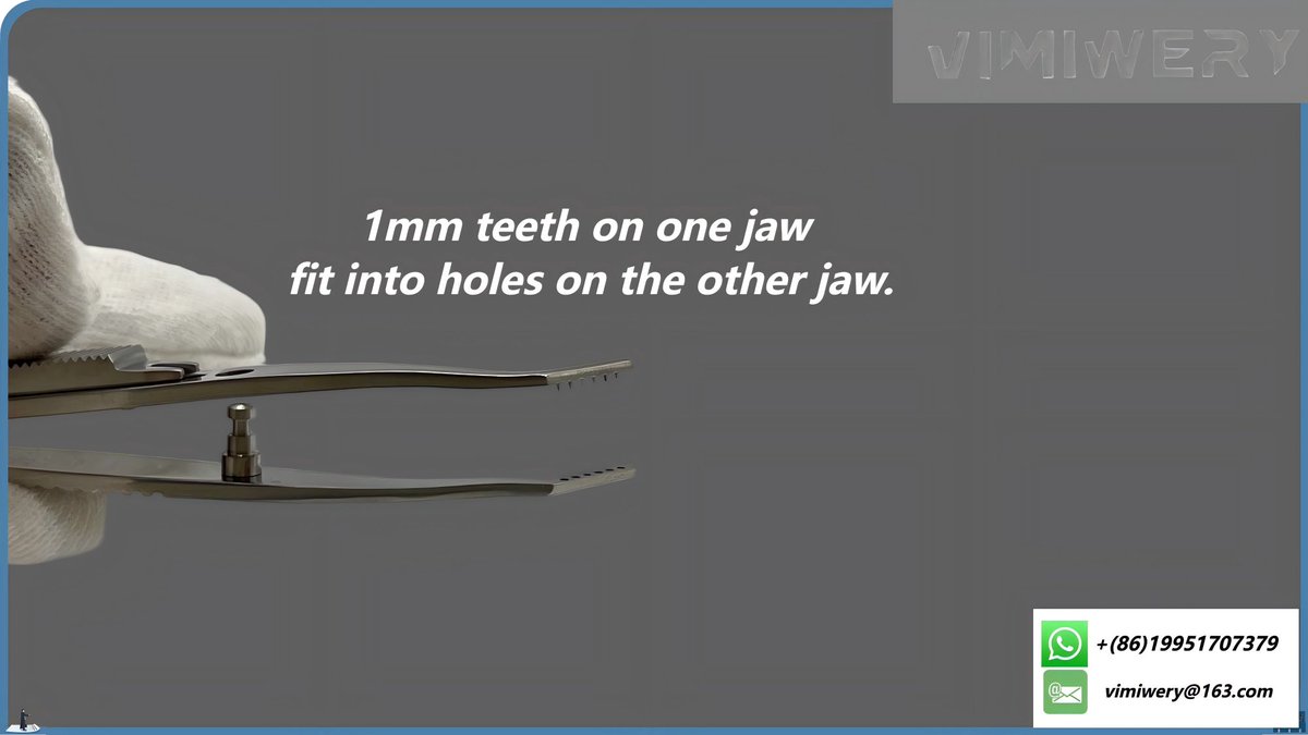 vimimery's tweet image. Strabismus Forceps Jameson Muscle Forceps—Weprovides professional #ophthalmic #surgical #instruments. Angled 90° shafts with 10.0mm scaled jaws; 1mm teeth on one jaw fit into holes on the other. Youcan contact us for more details.
Email: vimiwery@163.com
ebay.com/usr/vimiwey
