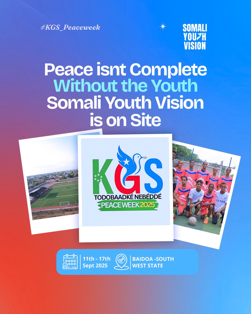 What does peace look like when youth lead? That’s what we’re pushing for. We’re here. Youth voice matters in peacebuilding

#Kgspeaceweek #SomaliYouthVision