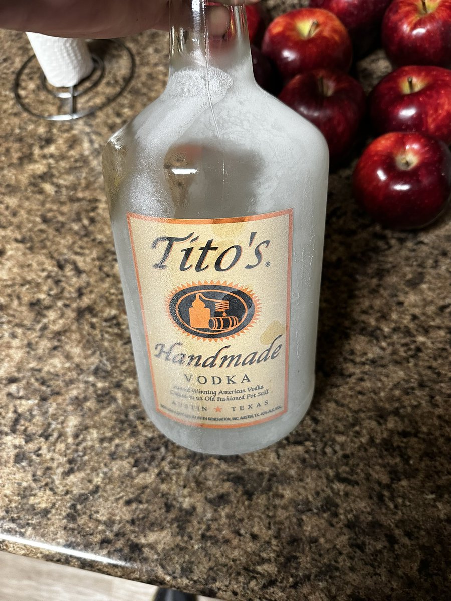 isaacRanders's tweet photo. My therapist told me to embrace my problems, so I bought a handle of Tito's. We're really getting somewhere with this self-acceptance thing. #drunkwhiteboy #adulting #titosvodka https://t.co/DGVLOB8EVb