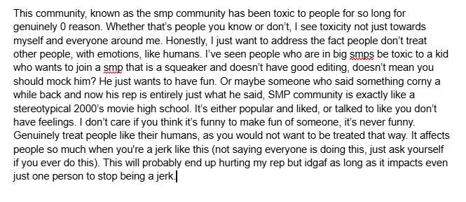 Alr yknow what idgaf what this does to my rep I need to speak up

Read photo

I have been ignoring this for way to long
