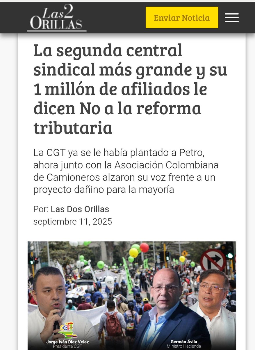NO ES ACEPTABLE OTRA REFORMA TRIBUTARIA NI Q LE SIGAN SUBIENDO A LOS ⛽COMBUSTIBLES, con cuentos embolataron a TAXISTAS y le quitan el dinero a sus HOGARES, igual a campesinos + pescadores, camperos d plazas d mercado, buses y camiones.
LA GENTE NO COME CUENTO Y SABE Q SI LE