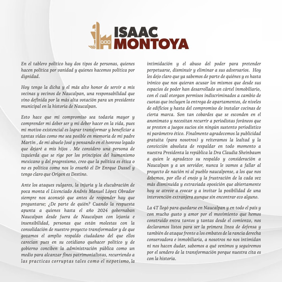 Comunicado.
#Naucalpan