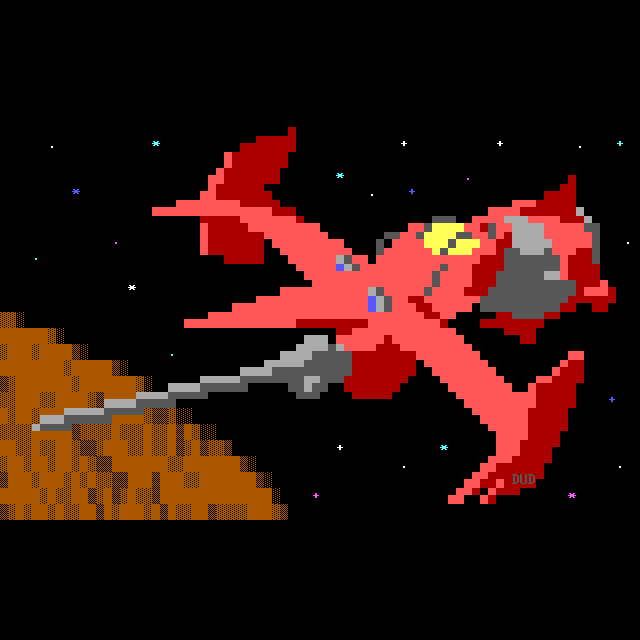 mistfunk's tweet photo. Mistigram: this #ANSIart scene depicts the #SwordfishII, a fighter vessel flown by Spike in #CowboyBebop. It was drawn by Pixeldud and included in the new #anime - themed MIST0825 artpack collection. https://t.co/tE6O7VgMHO