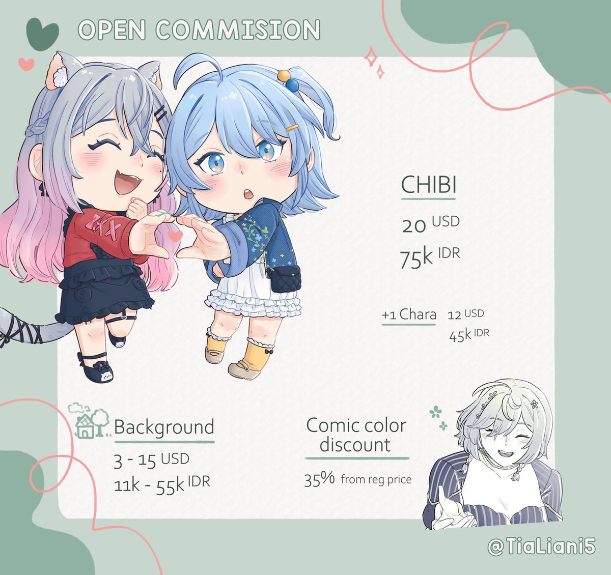 TiaLiani5's tweet image. 🩷 &amp;amp; 🔁 Appreciated!!
I'm opening another commission^^ DM is open if you're interested! Thank youu🫶✨