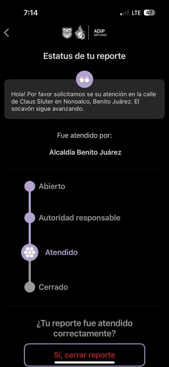 <a href="/UCS_GCDMX/">Unidad de Contacto del Secretario SSC CDMX</a> <a href="/SGIRPC_CDMX/">Secretaría de Gestión Integral de Riesgos y PC</a> <a href="/LuisMendozaBJ/">Luis Mendoza Acevedo</a> <a href="/AccionesBJ/">Acciones BJ</a> <a href="/SEGIAGUA/">Secretaría de Gestión Integral del Agua</a> <a href="/locatel_mx/">@locatel_mx</a> Estimados todos por favor solicitamos de su atención a hundimiento en Claus Sluter número 27 Nonoalco entre Fray Angélico y Miguel Angel. Ya marcaron como atendido cuando no.