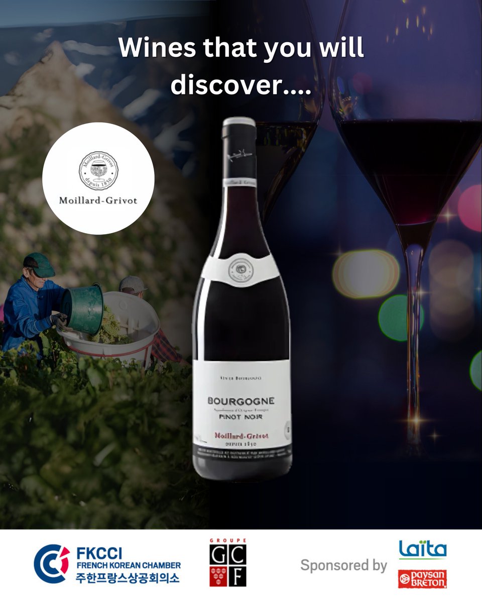 FKCCI_info's tweet image. 🍷 Discover the Art of French Wine with FKCCI!
Join #FKCCI for an exclusive #WineTasting &amp;amp; #NetworkingEvening. ✨ Why Attend? Taste &amp;amp; Learn, Network with Leaders, Experience #French-Korean Business Diplomacy
Seats are limited!
ENG:fkcci.com/evenements/cal…