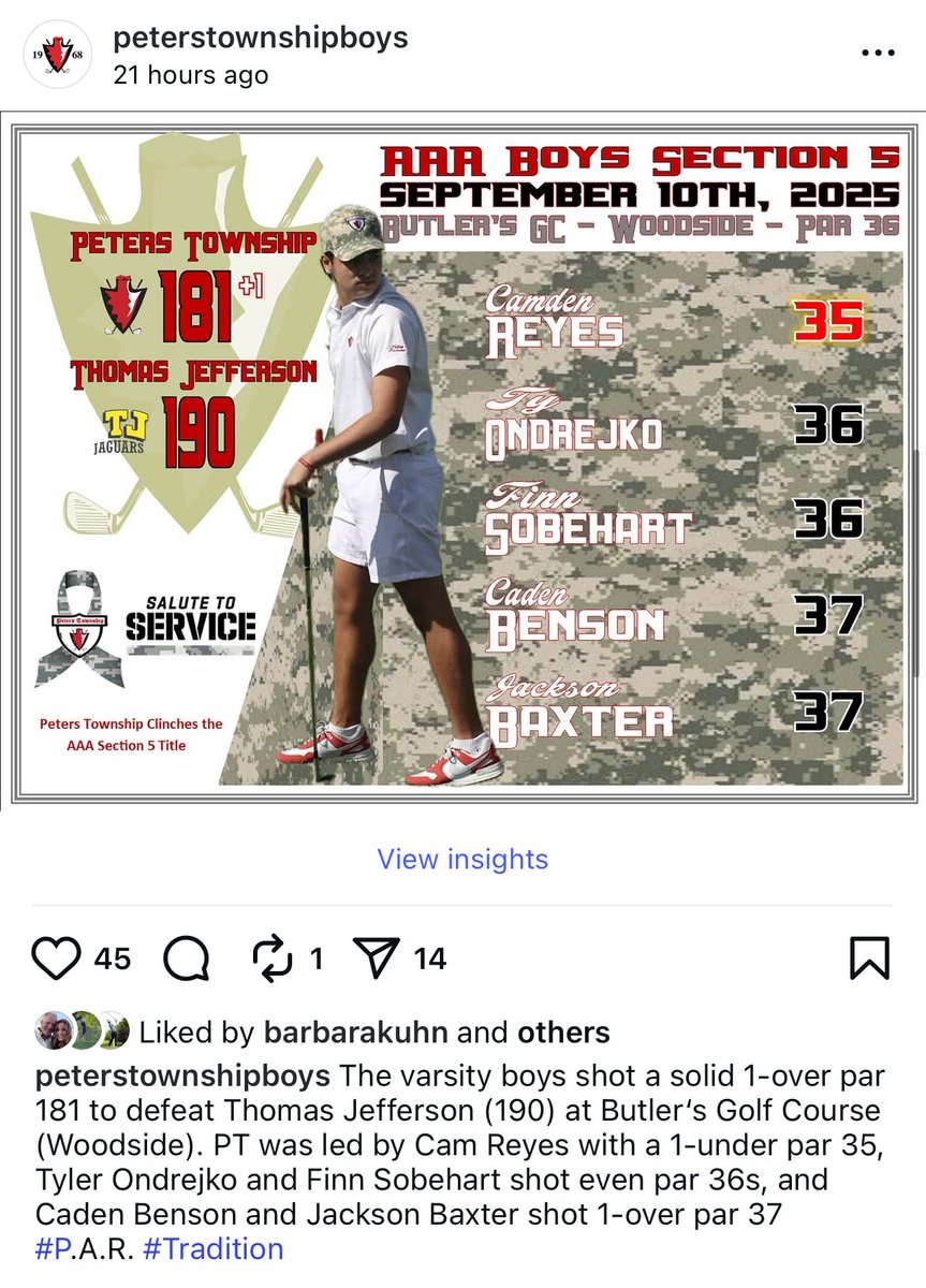 Peters Twp Boys Golf (@peterstwpgolf) on Twitter photo 