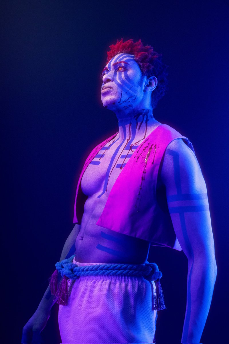 I was supposed to share this on Friday but here's an Akaza self portrait 😁 Makeup by/collab with <a href="/jlee_doesmakeup/">J’Lee 🌙</a> #DemonSlayer #DemonSlayerInfinityCastle #KNY