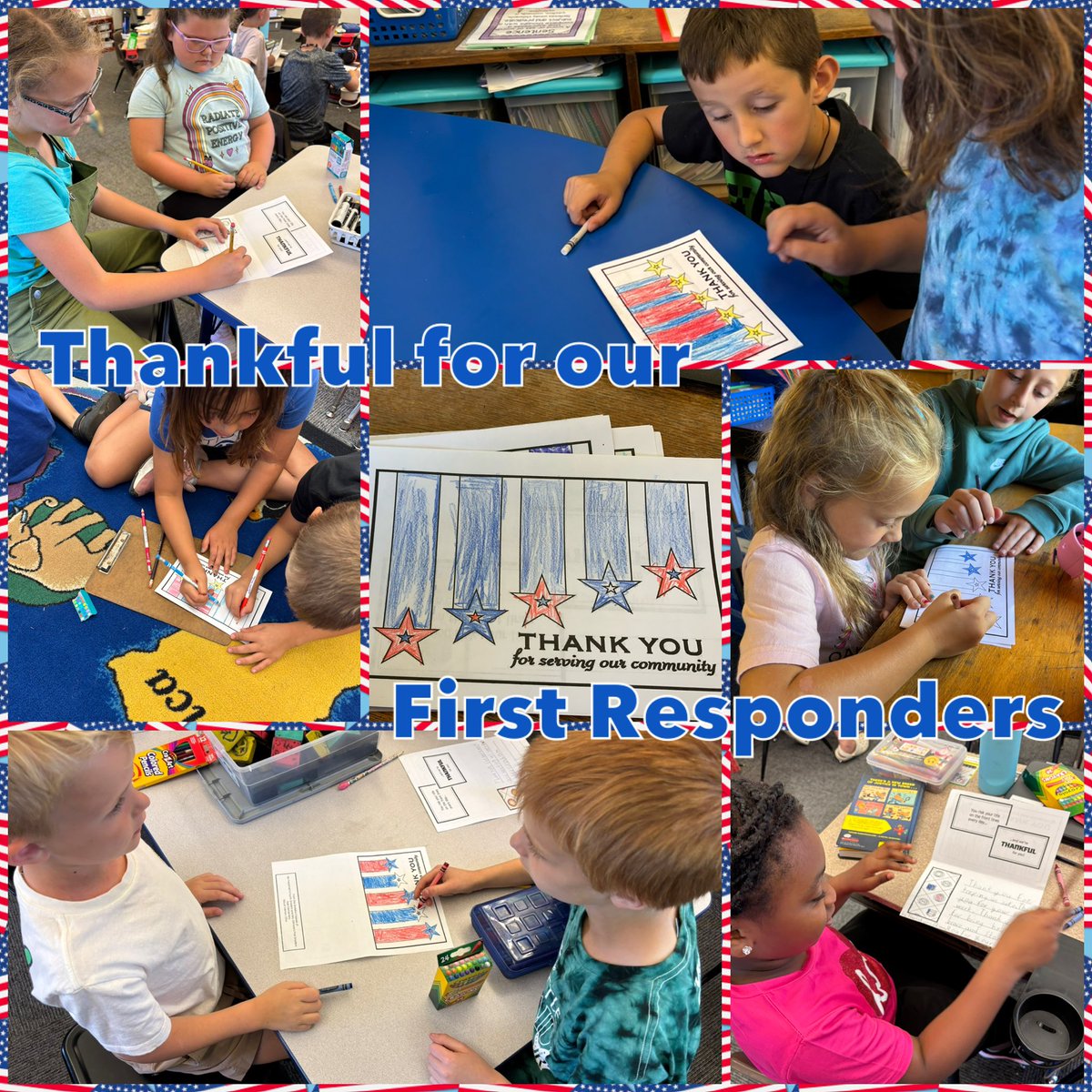 In honor of September 11th, Mrs. Gilmore’s and Ms. Frackman’s classes made cards for the police officers, firefighters and paramedics in our community! We are thankful for our First Responders! #easteagles 🦅 #shinebrightsoarhigh