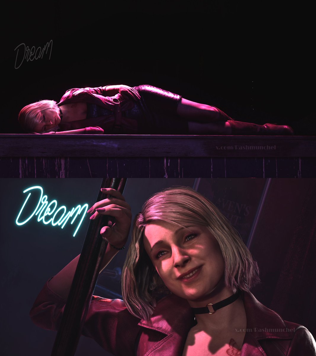 The Maria Ending begins with the "Dream" sign right above Maria's head, but it's off. That might have a deeper meaning; Either that choosing Maria may seem like a dream, but it's about to turn into a nightmare soon, or that Maria isn't a dream, but a real person, somehow.