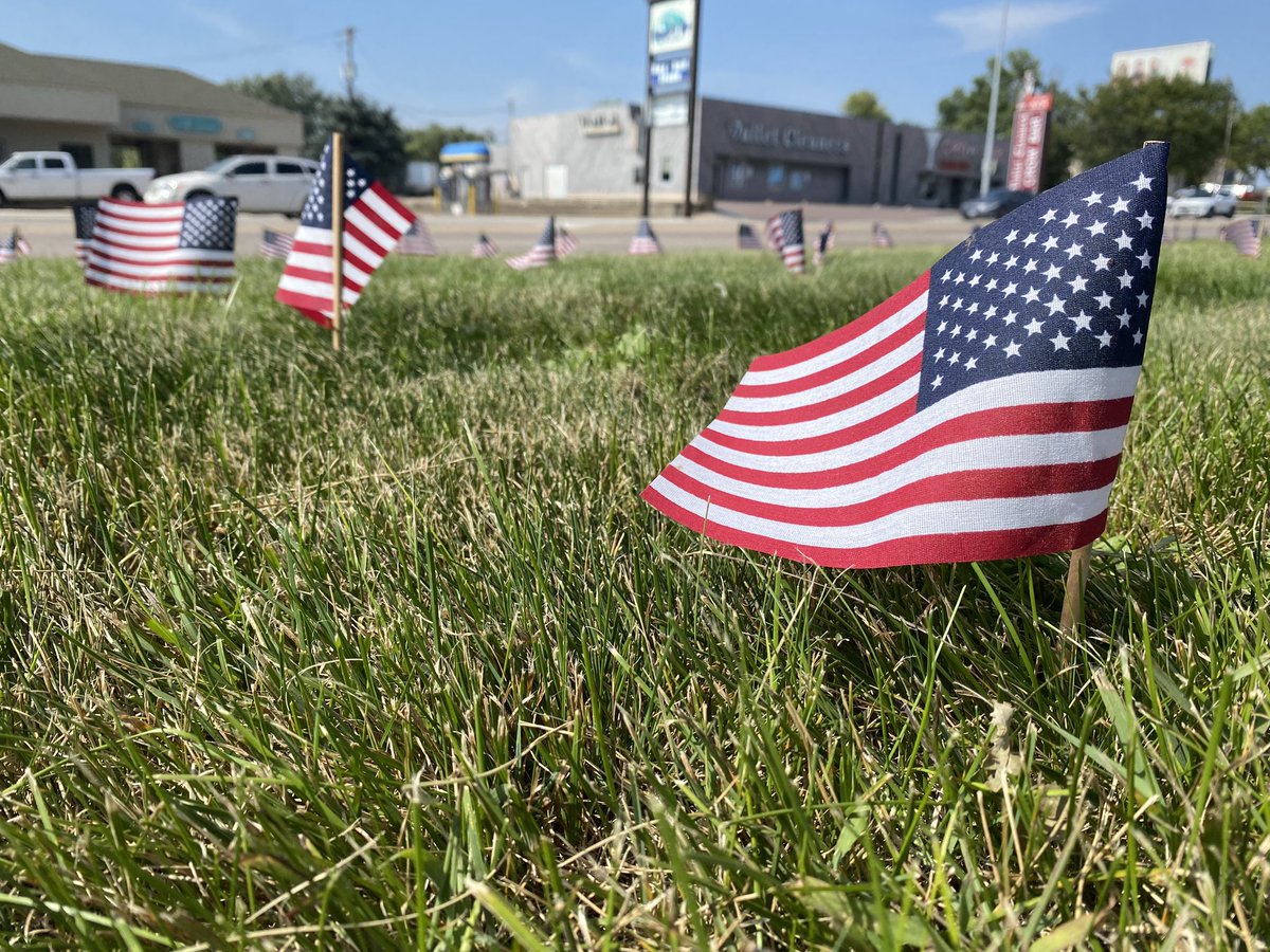 Today the nation is remembering the men and women who lost their lives on September 11, 2001. Sioux Falls Fire Rescue is also remembering 9/11 with 343 flags placed in front of Fire Station 3. These flags represent the 343 fire fighters who died that day. #KELONews #NeverForget