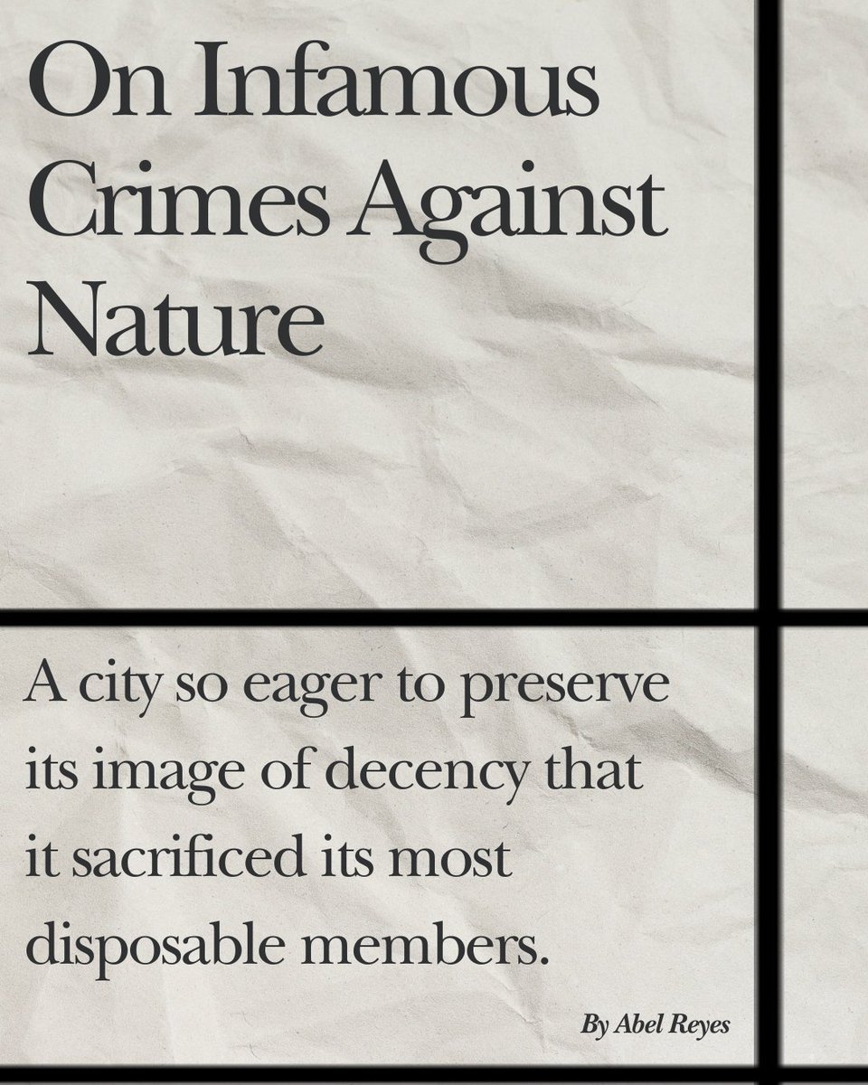 Who gets to decide a city’s identity? Abel Reyes weighs Boise’s past of moral panic and persecution against its modern, pinkwashed profile in “On Infamous Crimes Against Nature.” larbpublab.org/2025/07/24/on-…