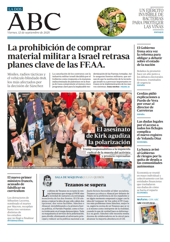 📰La portada y la Dos de ABC. Pronto, en
<a href="/abckioskoymas/">ABC KIOSKO Y MAS</a>

#Portadas #PortadaABC
